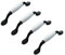 BOZONLI 4 Pack Modern Black/White Porcelain Ceramic Pull Handles, 96mm