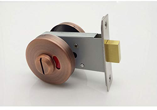 Cerradura de puerta de acero inoxidable para baño, giro y liberación, con indicador de privacidad, tornillo vacante para baño Toile