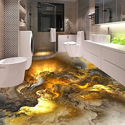 3D Bodenbelag Tapete Moderne Persönlichkeit Abstrakte Wolken 3D Bodenfliesen Schlafzimmer Badezimmer Pvc Selbstklebend 3 D Wandbild-400X320Cm3D-Stereo-Bodenbelag-Badezimmer-Aufkleber