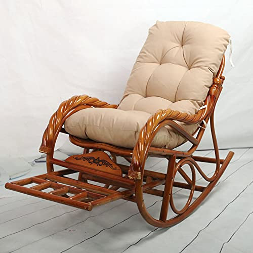 cuscino per sdraio Sedia Reclinabile Cuscino Cuscino Sdraio Cuscino Cuscino Cuscino Sedia A Dondolo Cuscino Giardino Antiscivolo Per Giardino Esterno Patio Spiaggia Sedia P(Size:50*130CM,Color:Cachi)