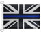 AZ FLAG Bootflagge Vereinigtes Königreich Thin Blue Line 45X30Cm - Britische Bootsfahne 30 x 45 Cm Marine Flaggen
