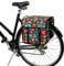 BikyBag Classic - Doppel Fahrradtasche Gepacktragertasche (Classic CE - Folklore-Blumen)