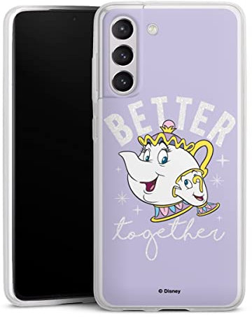 Slim Case extra dünn kompatibel mit Samsung Galaxy S21 FE 5G Silikon Handyhülle transparent Hülle Die Schöne und das Biest Disney Tassilo