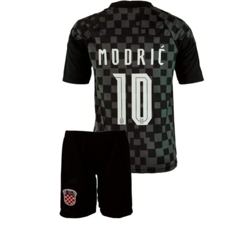 Molinka Kinder Fußball Trikot Deutschland Trikotset Komm mit Shorts Fußballfans für Jungen Baby Fußball T-Shirt (Kroatien Auswarts Modric, L (145-150cm))