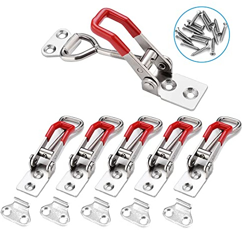 E-TING 6er-Pack 4001 150 kg Haltekapazität, verstellbare Knebelklemme, Raucher-Verriegelungsklemmen, 150 kg, Schnellspannverschluss, Knebelklemme für verschiedene Werkzeugkästen