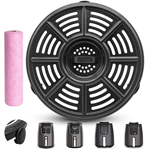 Accesorios para freidora de aire Ninja AF101 AF161 AF150, freidora de aire redonda de grado alimenticio de 8.2 pulgadas, placa de parrilla para parrilla, placa de repuesto para bandeja compatible con
