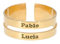 doble aro - Anillo Personalizado con Nombres - Anillo de Plata para Mujer - Anillo Adaptable - Modelo 2 Bandas Oro, Plata de Ley 925/1000.