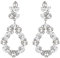 Clearine Strass Ohrringe Schmuck für die Braut Brautjungfer Marquise Tropfen Cluster für Damen Klar Silbe-Ton