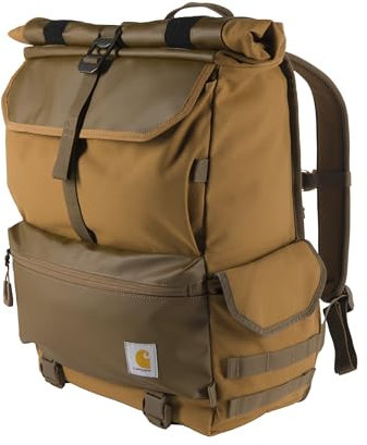 Carhartt, Unisex, Nylon, Rolltop-Rucksack, Robuster, wasserabweisender Rucksack, Braun (Carhartt Brown), Einheitsgröße