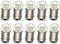 Ruiandsion 10pcs Ampoule LED 1156 24V Blanc BA15S 7506 3014 12SMD Puces LED Feux arrières LED de recul et de clignotant