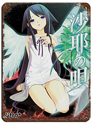 RIELLI Saya No Uta Game Blechschild Vintage Metall Pub Club Cafe Bar Home Wandkunst Dekoration Poster Retro 30 x 40 cm