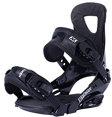 XCMAN Outdoors All-Mountain Snowboard Bindung | Boot US Größe 6-9 (Schwarz, L)