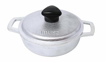 IMUSA Traditionelles Mini-Caldero-Set aus Aluminiumguss mit Deckel, 0,5 l