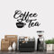 TOKPLNU Coffee and Tea Wall Art Decor, Black Metal Coffee Sign Wall Decorations, 29x18cm Hanging Coffee Bar Letter Sign for Kitchen Cafe Home Farmhouse Outdoor Decor