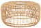 Garten Beistelltisch Rattan natürlich beige rund ⌀ 85 cm niedrig Boho Randazzo