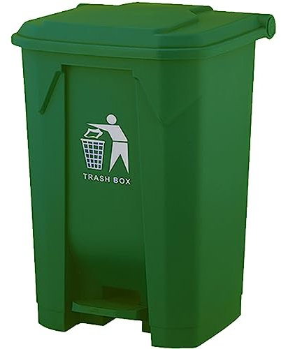 30L 50L 80L Recycling Dustbin Rubbish Pedal Bin Waste Trash Kitchen Indoor Outdoor Rubbish and Waste Bin with Pedal Home Office (30 Litre Green)