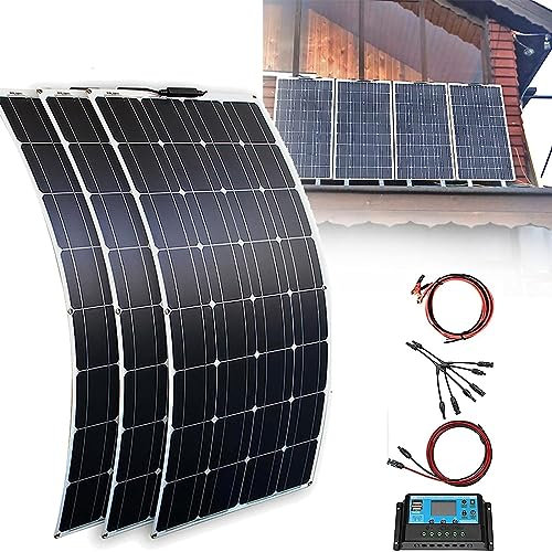 Panel Solar Portátil De 300w X3 Placa Flexible De 300w, Silicio Monocristalino para Autocaravanas, Barcos, Techos, Superficies Irregulares