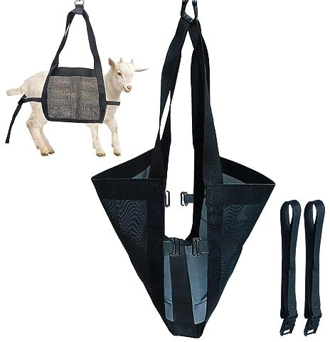LATAFA Pet Nail Trimming Harness, Dog Grooming Hammock, Dog Harness to Cut Nails, 2 D-Shape Hoof Wraps for Weighing Small Animals, Livestock, Small Animal Weighing Net, Pet Cat Hammock Restraint Bag