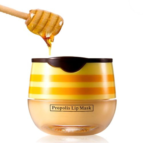 Lip Mask Honeybalm Lip Balm, Propolis Moisturizing Lip Care Cream for Day&Night Lip Care, Lip Line Reduce, Hydrate & Plump Dry, Chapped Lips