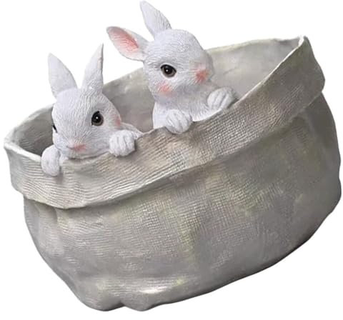Toddmomy 1pc Bunny Planter Pot Easter Flower Pot Animal Planter Pots Decorative Pots for Plants Indoor