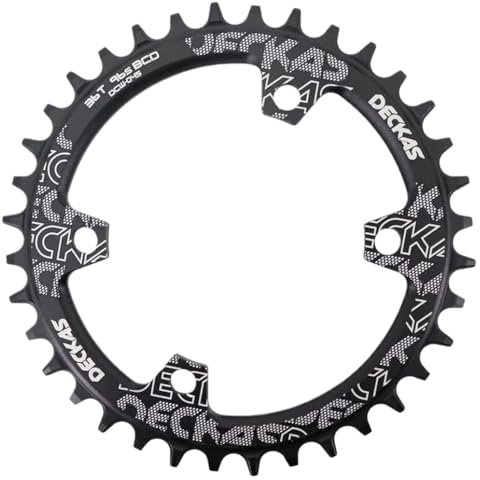 wanhaoaony Platos para Bicicletas BCD 96 asimétrico 36T 34T Estrecho Ancho 96BCD Plato de Bicicleta 36 34 Dientes Anillo de Cadena de Bicicleta(Size:34T)