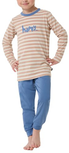 Schiesser Jungen Schlafanzug Set Pyjama lang - 100% Organic Bio Baumwolle - Größe 92 bis 140