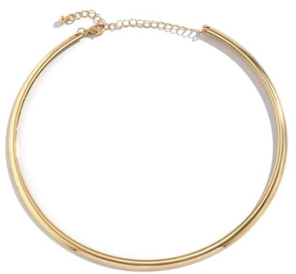 MAJALE Collana girocollo in ottone, chiusura regolabile, gioiello da donna, taglia unica, collana da donna con diametro di 13 cm, Taglia unica, Ottone, Non Applicabile