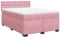 vidaXL Boxspringbett, Bett mit Matratze Kopfteil, Polsterbett Doppelbett für Schlafzimmer, Bettgestell mit Lattenrost, Dunkelrosa 140x200cm Samt