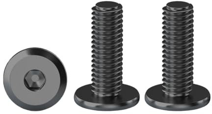 Drenky 20 Pièces Vis à Tête Plate Avec Six Pans Creux M5 X 20 mm Boulons à Tête Plate Hexagonale en Acier Inoxydable A2 V2A Vis à Tête Cylindrique Hexagonale à Bride Boulons Allen, Noir