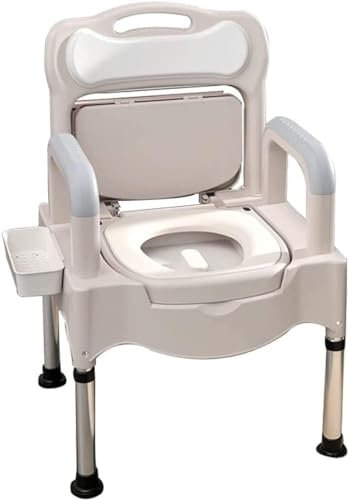 Commodes de chevet, chaise percée de toilette de chevet, chaise percée réglable en hauteur pour adultes pour personnes âgées, toilettes portables handicapées, personnes âgées et autres