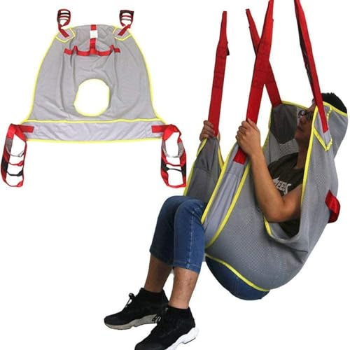 QHLMLL Colgador de elevación de Pacientes Colgador de elevación de Pacientes, genérico Colgador de elevación de Cuerpo Completo de Malla con Abertura para Inodoro, Colgador de elevación de pacient