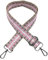 Taschengurte zum Wechseln Verstellbar Schultergurt für Tasche, Taschengurt Breit 3.8cm mit Silber Karabiner Schulterriemen Taschenband Tragegurt für Handtaschen, Grau/Rosa, S30