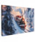 MuchoWow© Bild auf Leinwand Groß 120x80 cm XXL Weihnachtsdeko Schlafzimmer Bilder Badezimmer Wand Deko Wohnzimmer Weihnachtsgeschenke Modern Bilderwand Geschenk Weihnachtszug - Schnee - Winter - Weihn