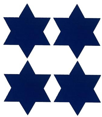 Oblique Unique Filzuntersetzer Sterne 10 cm 4er Pack - Getränke Untersetzer als Tisch Dekoration für Weihnachten UVM. - robust und hochwertig (Dunkelblau)