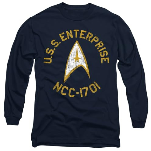 Star Trek Unisex Collegiate Mens Long Sleeve T Shirt T-Shirt