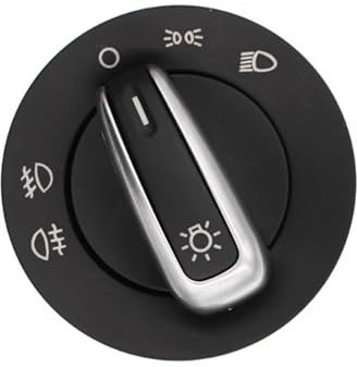 BERTGDA Scheinwerfer-Steuerschalter, passend for VW, passend for Golf MK4 Jetta 4 Bora Passat B5, Chrom-Nebelscheinwerfer-Steuerschalter 3BD941531/3BD 941 531 Scheinwerfer Nebelscheinwerfer Steuerung
