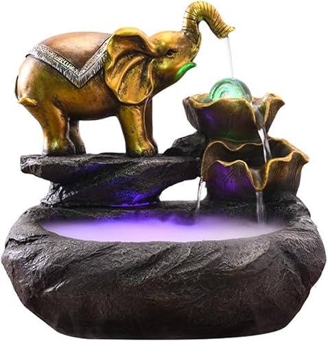 MEACEYR Decorativas Exterior Tapla de la Fuente de Agua de la Fuente de Escritorio de Resina Zen Jardin