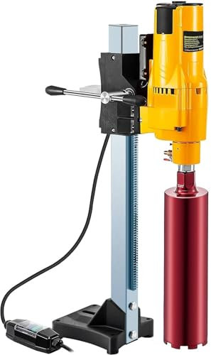Bench Drill, 3980W Diamond Core Drilling Machine 8 Inch/205MM Diamond Core Drill Rig with Stand and Drill Bits for Concrete Drilling Boring