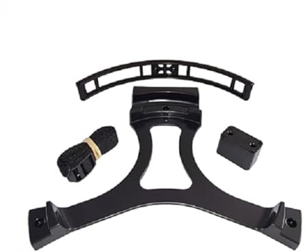 Gas Bottle Floor Holder & Wall Bracket/Spacer/Strap - Black - Motorhome Caravan Campervan RV