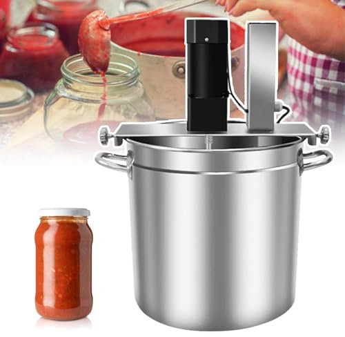 Mezclador Eléctrico Industrial para Mermeladas - Máquina Automática de Gran Capacidad (20L/25L/40L/60L) para Salsas/Conservas, Velocidad Ajustable con Raspado de Fondo,25L