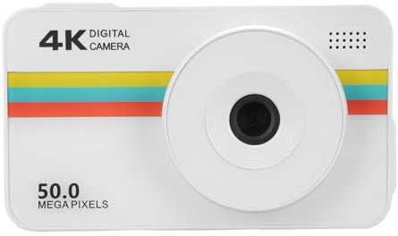 Akozon 4K Digitalkamera für die Fotografie 50MP HD HD Dual Objektiv Autofokus Digitale Videokamera mit 2,8 -Zoll -TFT -Bildschirm für Jugendliche Erwachsene (White)