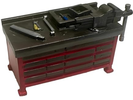 Fxzqgnh Miniature Workbench Workshop Garage Model PP for Car Diorama Scenery Suitable for Collection And Display Miniature, Style B