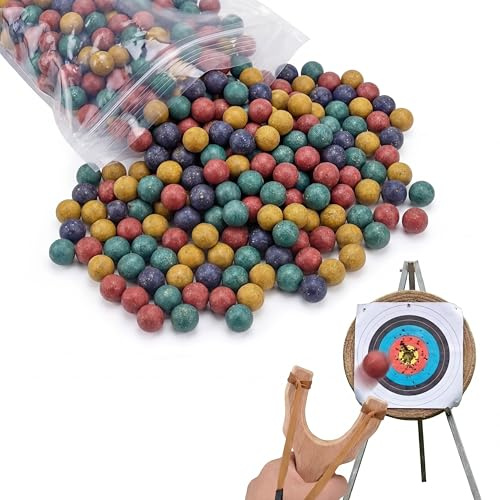 Silipull 3/8 Inch Clay Slingshot Ammo Bulk, 4 Colors, 1000 Pcs
