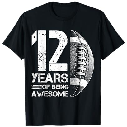 Fútbol Americano Retro de 12 años de Edad, niño y niña Camiseta