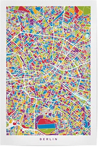 artboxONE Poster 30x20 cm Berlin Städte/Berlin Berlin Germany City Map RGB - Bild Berlin Berlin Berlin Canvas