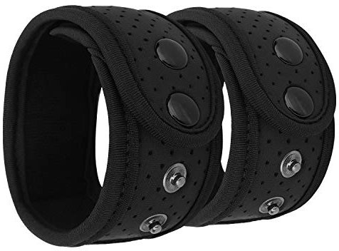 MoKo Schweißfest Knöchel Band Kompatibel mit Fitbit Luxe/Inspire 2/Inspire/Inspire HR/Charge 5/4/3/2/Alta/Alta HR/Flex/Flex 2/Garmin Vivosport, 2 Stück Einstellbar Strap Mesh Tasche - Schwarz