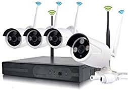 KIT COMPLETO VIDEOSORVEGLIANZA CON NVR DVR HD 4 TELECAMERE TELECAMERA WIFI IP P2P PERVIDEOSORVEGLIANZA INTERNO ESTERNO 720P CAM SPIA + OMAGGIO HARD DISK DA 500GB