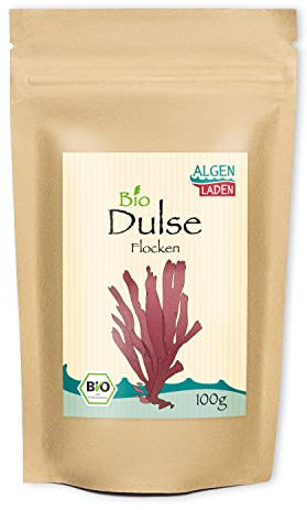 ALGENLADEN BIO Dulse Flakes - 100 g | aus dem Atlantik | Rotalgen für Smoothies | Rohkost | Vegan | Jod