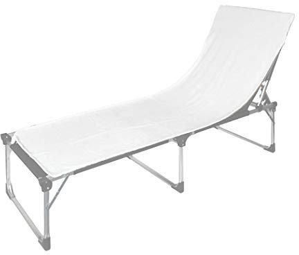 2er Pack Floringo Schonbezug für Sonnenliege Gartenliege 70x200 Twin-Star 95° waschbar-weiß