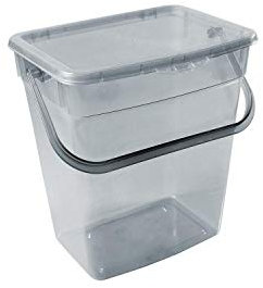 Plast Team Waschpulver Aufbewahrungsbox mit Deckel Futterbehalter Behälter (6L, Grau)